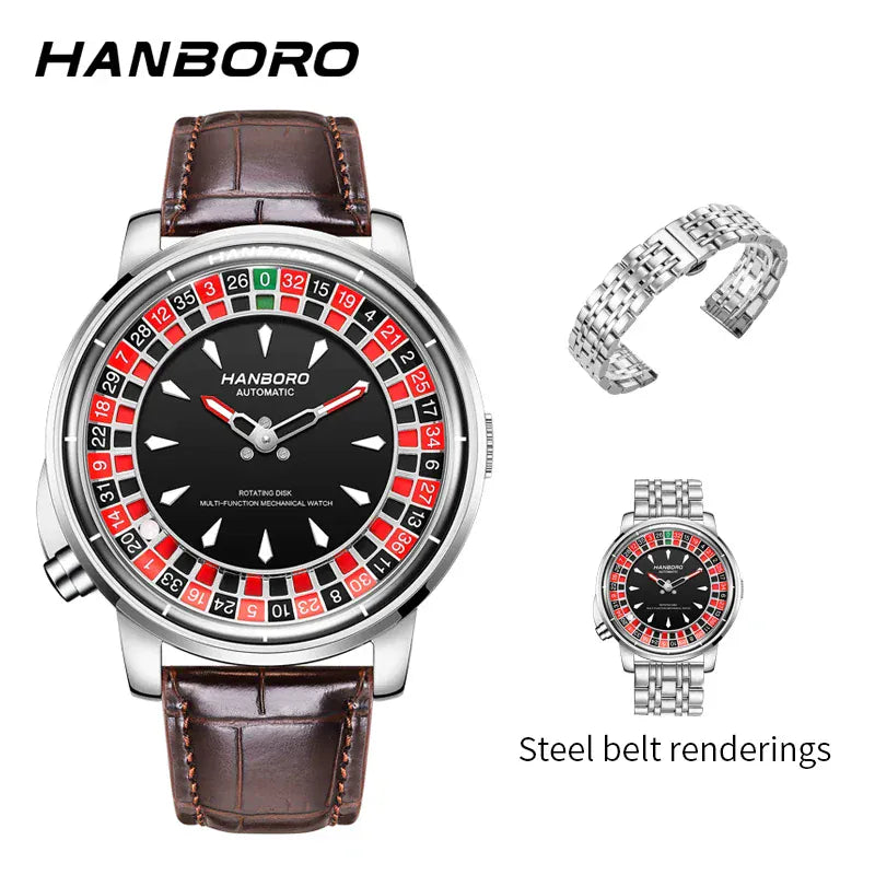 HANBORO Men’s Fully Automatic Mechanical Watch – Model 1001 - BLAKESTORE-NG