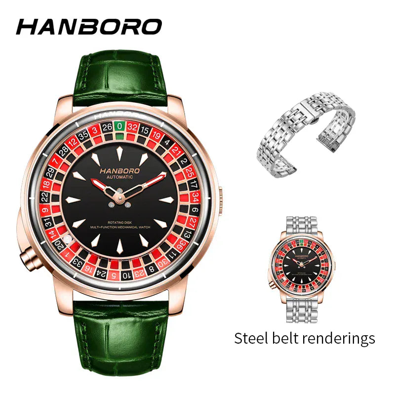 HANBORO Men’s Fully Automatic Mechanical Watch – Model 1001 - Maison Novaire