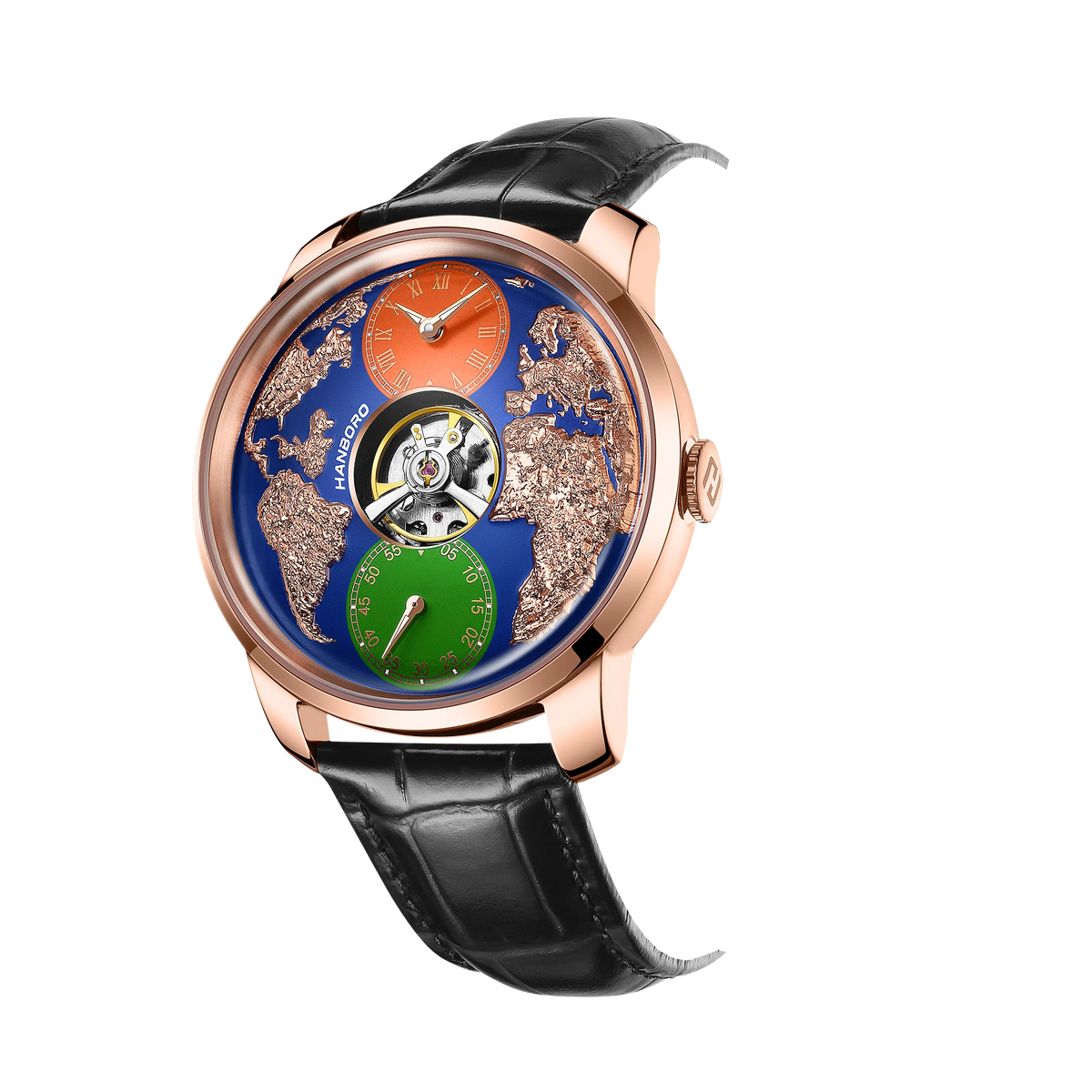 HANBORO World Time Automatic Mechanical Watch  - 1026-6 - Maison Novaire