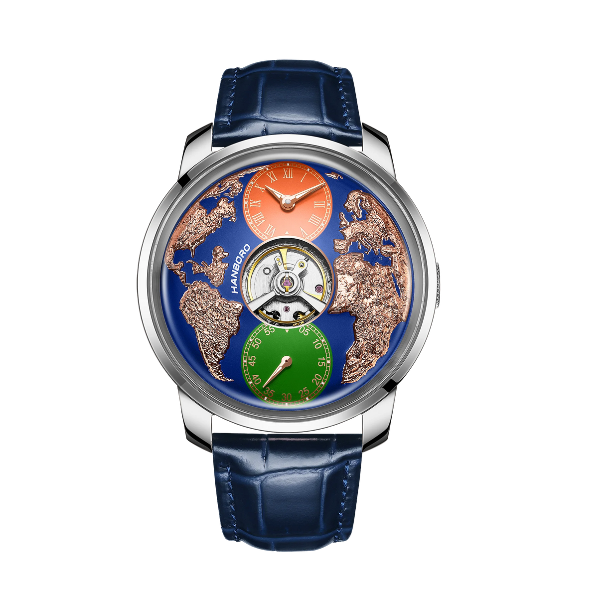HANBORO World Time Automatic Mechanical Watch  - 1026-6 - Maison Novaire