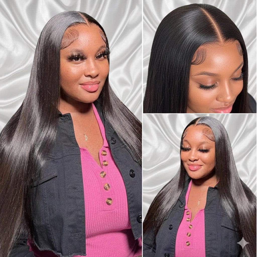 HD Lace Brazilian Wig – Bone Straight 13x4/13x6 Frontal & 5x5 Closure - Maison Novaire #