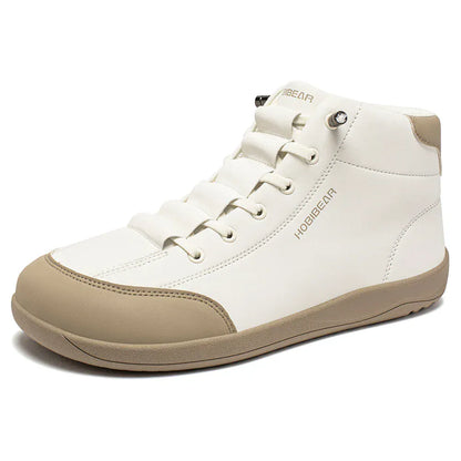 HOBIBEAR Mid Top Barefoot Ankle Boots | Wide Toe Zero-Drop Non-Slip Artificial Leather Shoes for Men Women Outdoor Hiking Walking - BLAKESTORE-NG