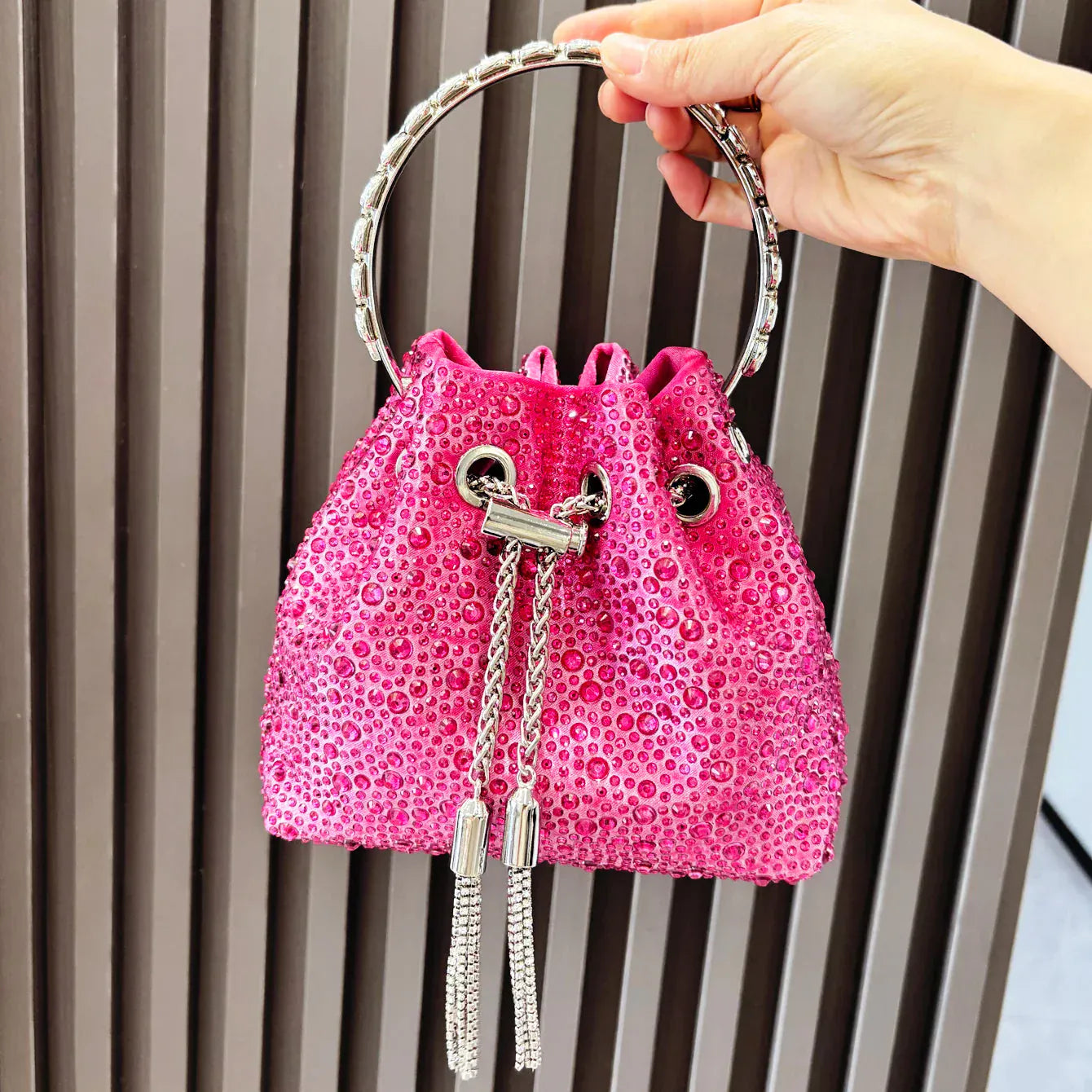 Handle Rhinestones Evening luxury clutch Purse. - BLAKESTORE-NG