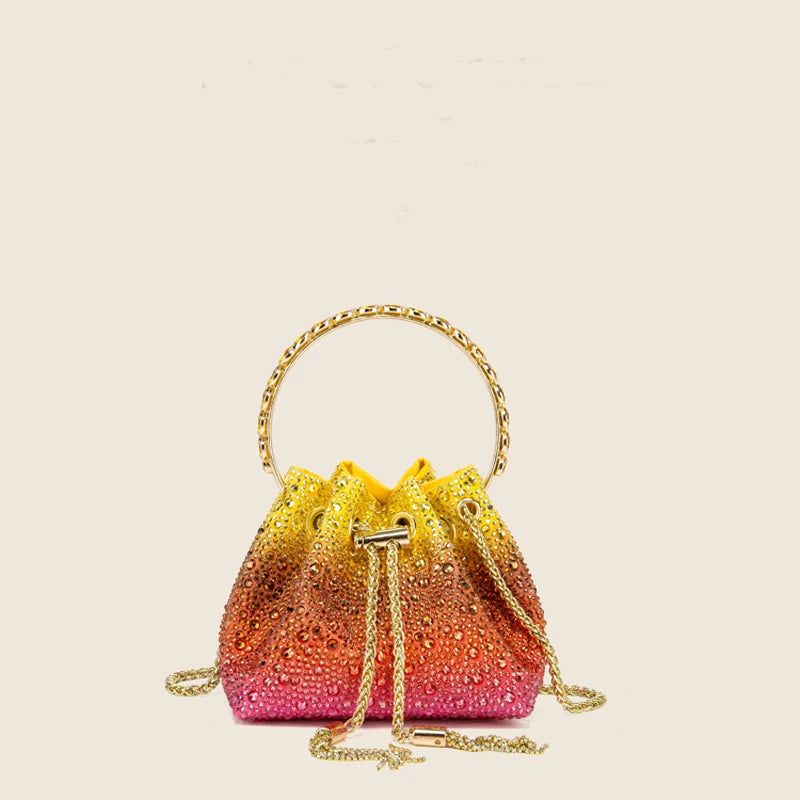 Handle Rhinestones Evening luxury clutch Purse. - Maison Novaire #