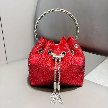 Handle Rhinestones Evening luxury clutch Purse. - Maison Novaire #