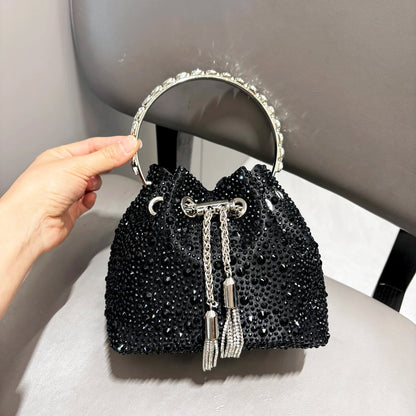Handle Rhinestones Evening luxury clutch Purse. - Maison Novaire #
