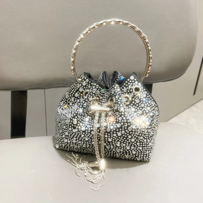 Handle Rhinestones Evening luxury clutch Purse. - Maison Novaire #
