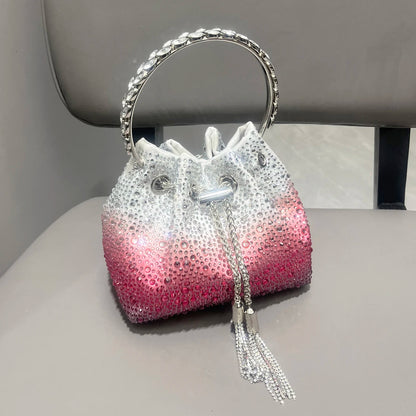 Handle Rhinestones Evening luxury clutch Purse. - Maison Novaire #