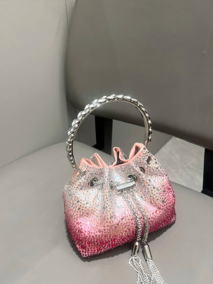 Handle Rhinestones Evening luxury clutch Purse. - Maison Novaire #