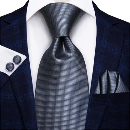 Hi-Tie Black Paisley Silk Tie 8.5cm | 100% Silk Men’s Formal Luxury Necktie for Wedding Business Party - Maison Novaire #