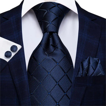Hi-Tie Black Paisley Silk Tie 8.5cm | 100% Silk Men’s Formal Luxury Necktie for Wedding Business Party - Maison Novaire #