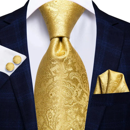 Hi-Tie Black Paisley Silk Tie 8.5cm | 100% Silk Men’s Formal Luxury Necktie for Wedding Business Party - Maison Novaire #