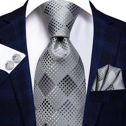 Hi-Tie Black Paisley Silk Tie 8.5cm | 100% Silk Men’s Formal Luxury Necktie for Wedding Business Party - Maison Novaire #