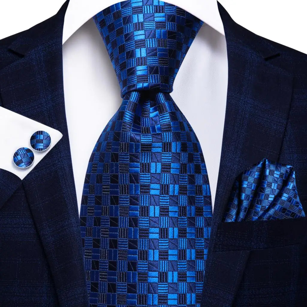 Hi-Tie Black Paisley Silk Tie 8.5cm | 100% Silk Men’s Formal Luxury Necktie for Wedding Business Party - Maison Novaire #