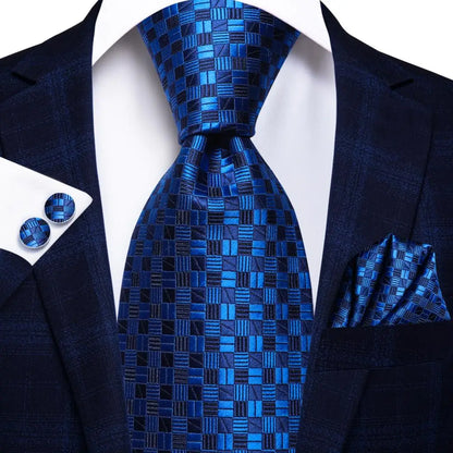 Hi-Tie Black Paisley Silk Tie 8.5cm | 100% Silk Men’s Formal Luxury Necktie for Wedding Business Party - Maison Novaire #