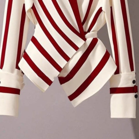 High-end Long-sleeved Striped Shirt - Maison Novaire