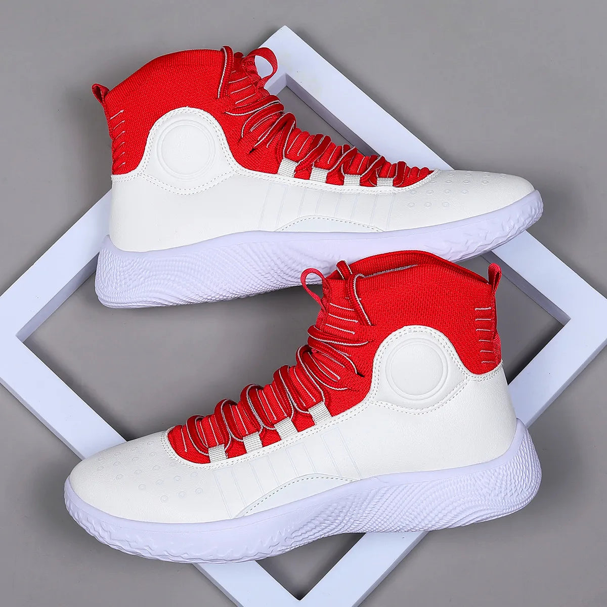 High-top shoe library basketball shoes. Flying light, breathable soft casual sneakers. fashion running shoes. - Maison Novaire #