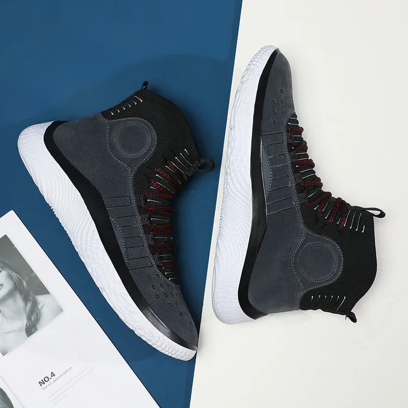 High-top shoe library basketball shoes. Flying light, breathable soft casual sneakers. fashion running shoes. - Maison Novaire #