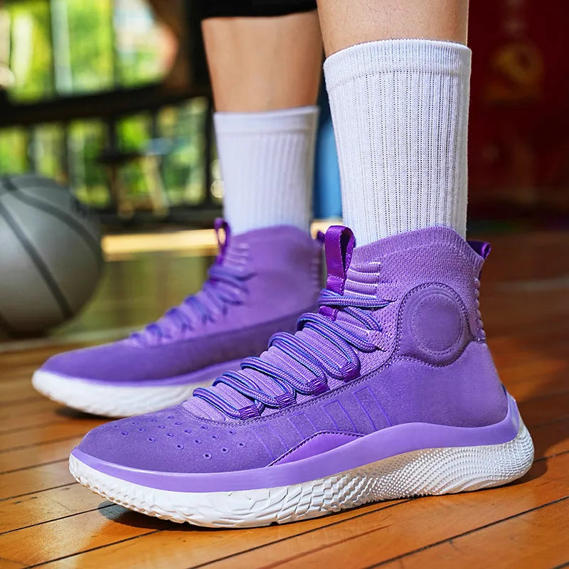 High-top shoe library basketball shoes. Flying light, breathable soft casual sneakers. fashion running shoes. - Maison Novaire #