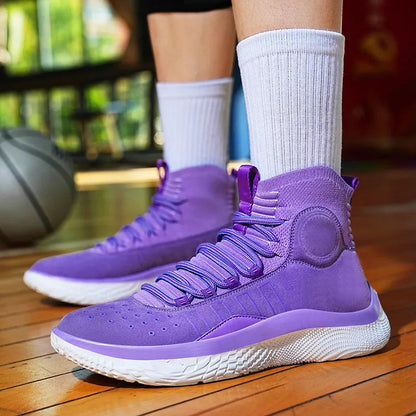 High-top shoe library basketball shoes. Flying light, breathable soft casual sneakers. fashion running shoes. - Maison Novaire #