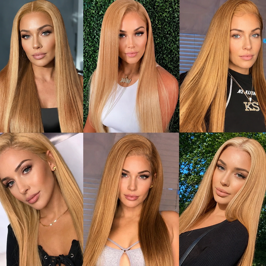 Honey Blonde 13x6 Lace Frontal Human Hair Wig | Maison Hair Atelier  - 13x4 frontal wig / 18inches / 180%|United States - Maison Novaire