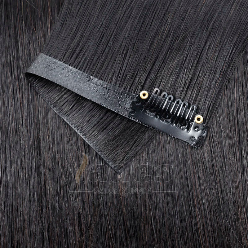 Human Hair Invisible PU Weft Clip. - Maison Novaire