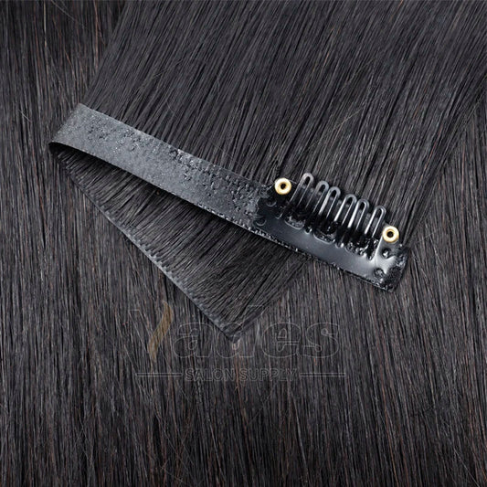Human Hair Invisible PU Weft Clip. - Maison Novaire