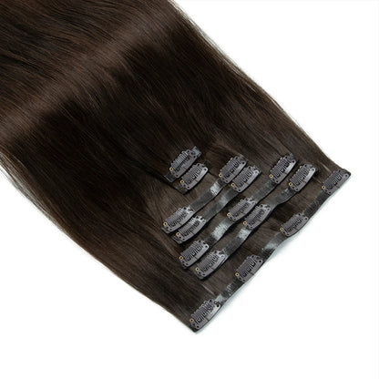 Human Hair Invisible PU Weft Clip. - Maison Novaire