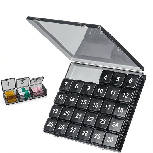 30-Day Monthly Pill Organizer Case