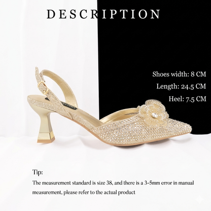 Maison Novaire African-Inspired Evening Shoe and Clutch Set A PAIR SHOES GOLD