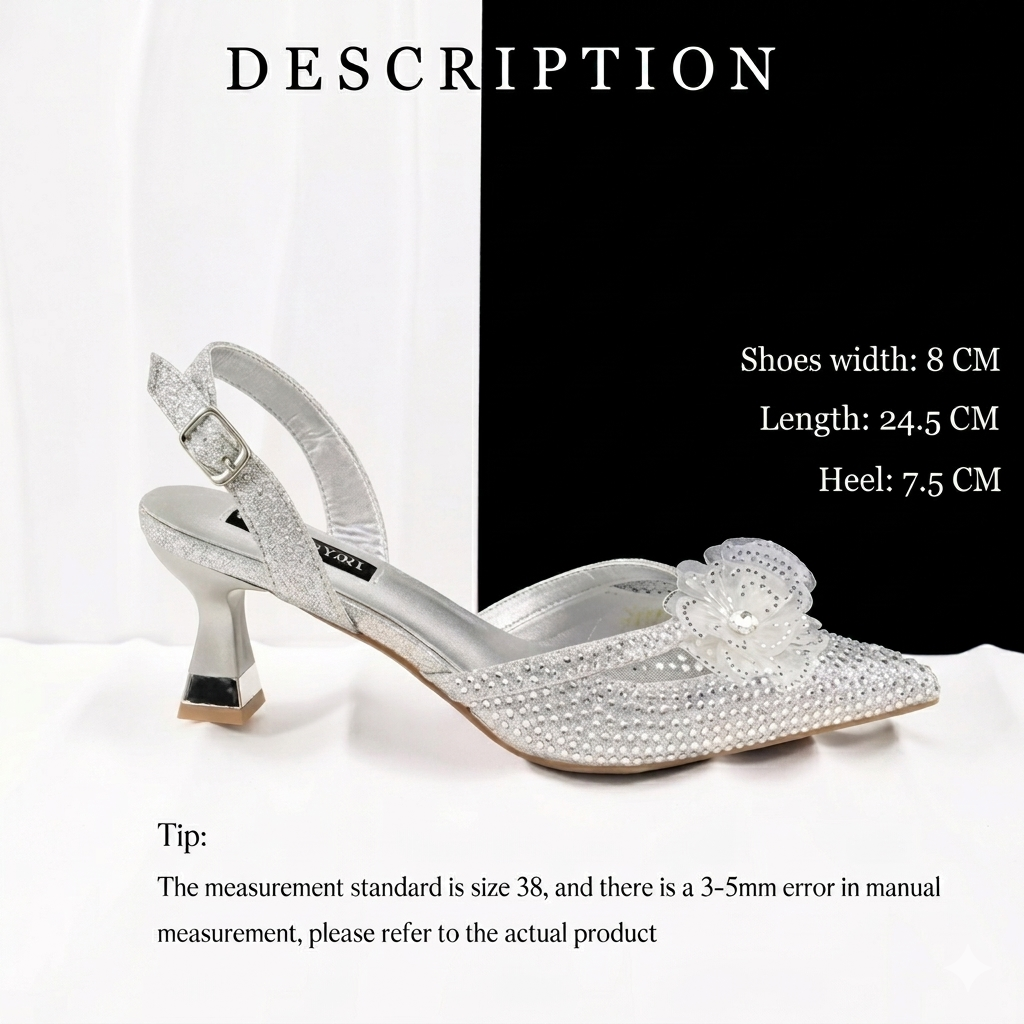 Maison Novaire African-Inspired Evening Shoe and Clutch Set A PAIR SHOES SILVER