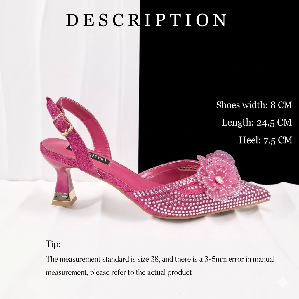 Maison Novaire African-Inspired Evening Shoe and Clutch Set A PAIR SHOES FUCHSIA