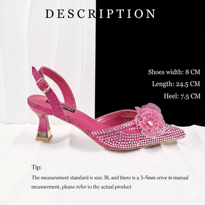 Maison Novaire African-Inspired Evening Shoe and Clutch Set A PAIR SHOES FUCHSIA