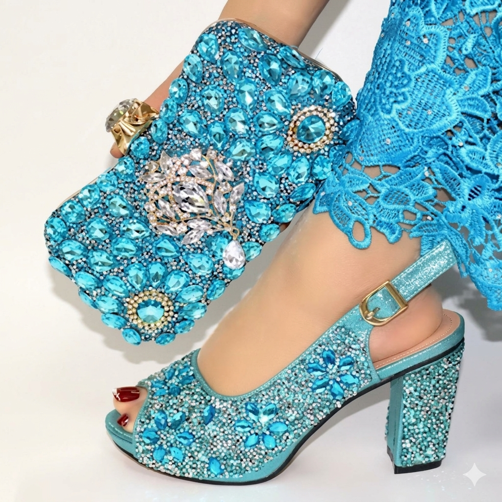 Italian Party Pumps and Matching Bag Set