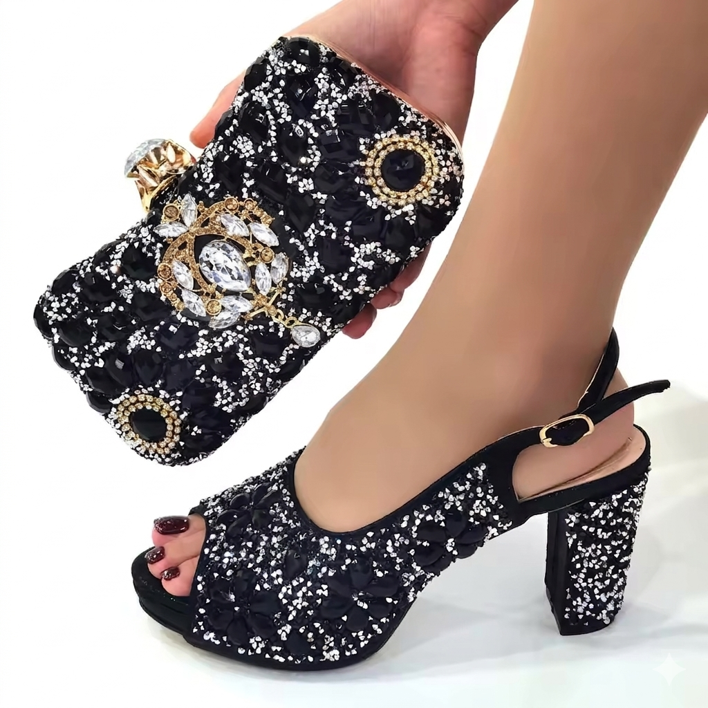 Italian Party Pumps and Matching Bag Set