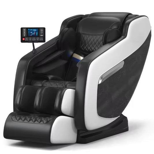 Premium 4D Zero Gravity Massage Chair for Recovery  - black-and-white - Maison Novaire