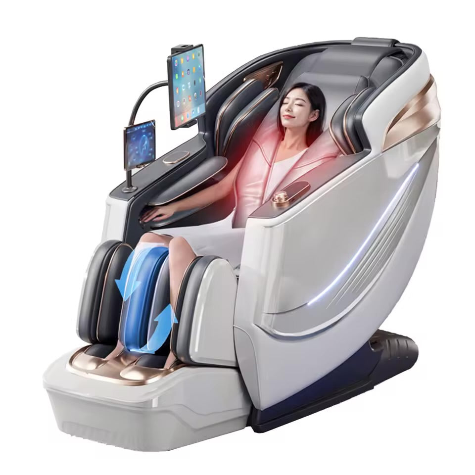 6D Massage Chair with Zero-Gravity Recline | Maison Novaire Beauty Rituals  - White - Maison Novaire
