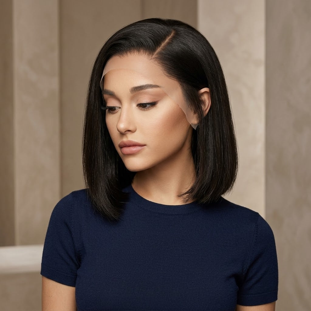 Glueless Bone Straight Bob with HD Lace | Maison Novaire  - 8 Inches / 200% / 13x4 Lace Bob Wig - Maison Novaire