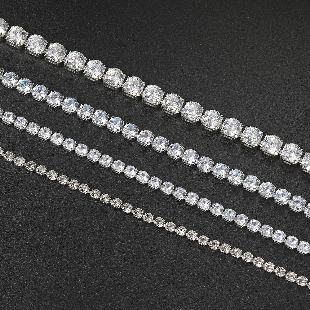 Iced Out 3/4/5mm Crystal Tennis Bracelet for Men - BLAKESTORE-NG