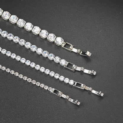 Iced Out 3/4/5mm Crystal Tennis Bracelet for Men - BLAKESTORE-NG
