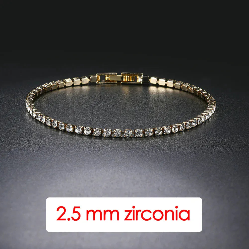 Iced Out 3/4/5mm Crystal Tennis Bracelet for Men - BLAKESTORE-NG