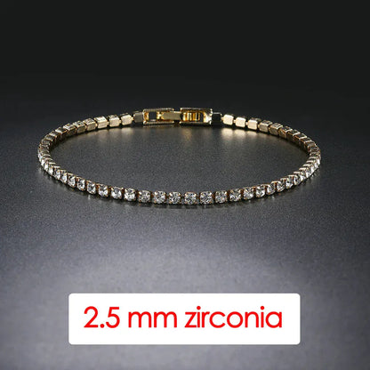 Iced Out 3/4/5mm Crystal Tennis Bracelet for Men - BLAKESTORE-NG