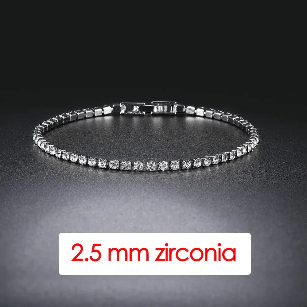 Iced Out 3/4/5mm Crystal Tennis Bracelet for Men - BLAKESTORE-NG
