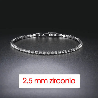 Iced Out 3/4/5mm Crystal Tennis Bracelet for Men - BLAKESTORE-NG