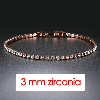 Iced Out 3/4/5mm Crystal Tennis Bracelet for Men - BLAKESTORE-NG