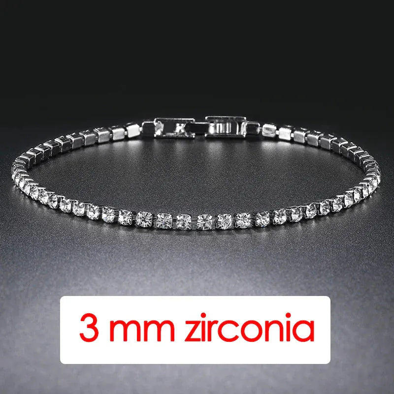 Iced Out 3/4/5mm Crystal Tennis Bracelet for Men - BLAKESTORE-NG