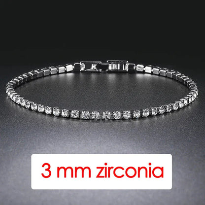 Iced Out 3/4/5mm Crystal Tennis Bracelet for Men - BLAKESTORE-NG