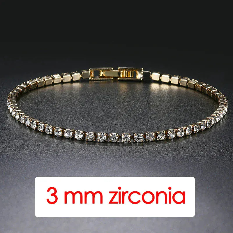 Iced Out 3/4/5mm Crystal Tennis Bracelet for Men - BLAKESTORE-NG