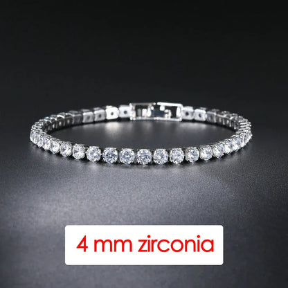 Iced Out 3/4/5mm Crystal Tennis Bracelet for Men - BLAKESTORE-NG