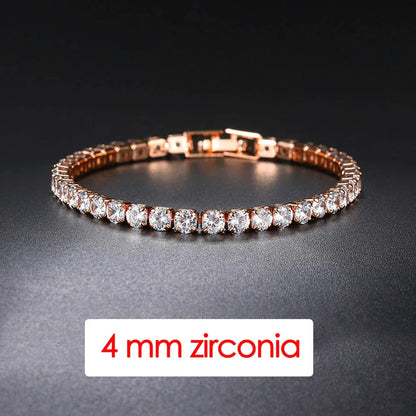 Iced Out 3/4/5mm Crystal Tennis Bracelet for Men - BLAKESTORE-NG
